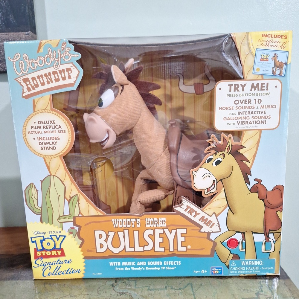 Toy Story Signature Collection Woody's Roundup BULLSEYE Talking w/COA New Sealed